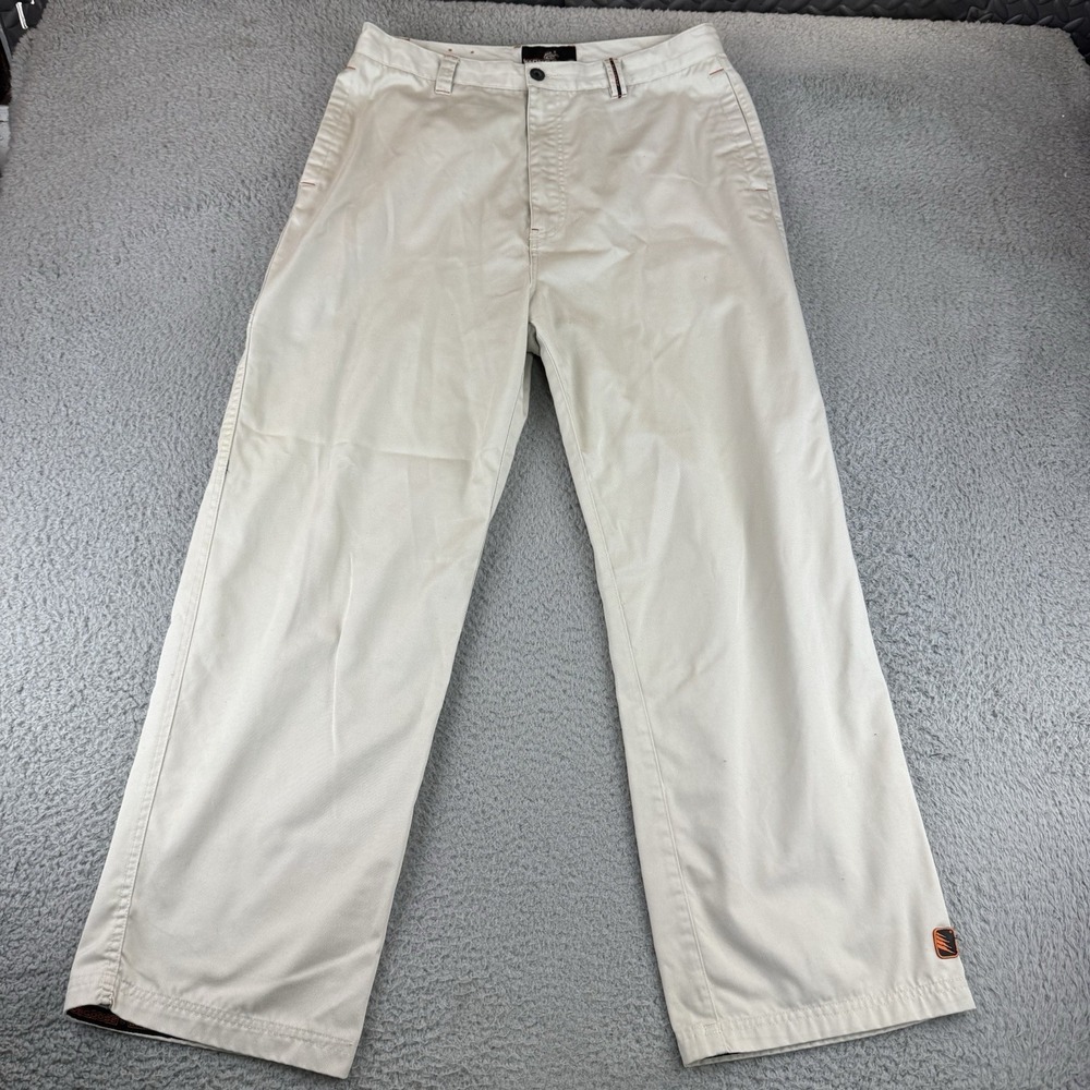 Vintage Mongoose BMX Chino Pants 34x30 Beige‎ Y2K Skate Streetwear Rare